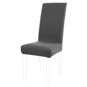 Dining Chair Covers Stretch Bar Stool Protector Short Chair Seat Cover Gray